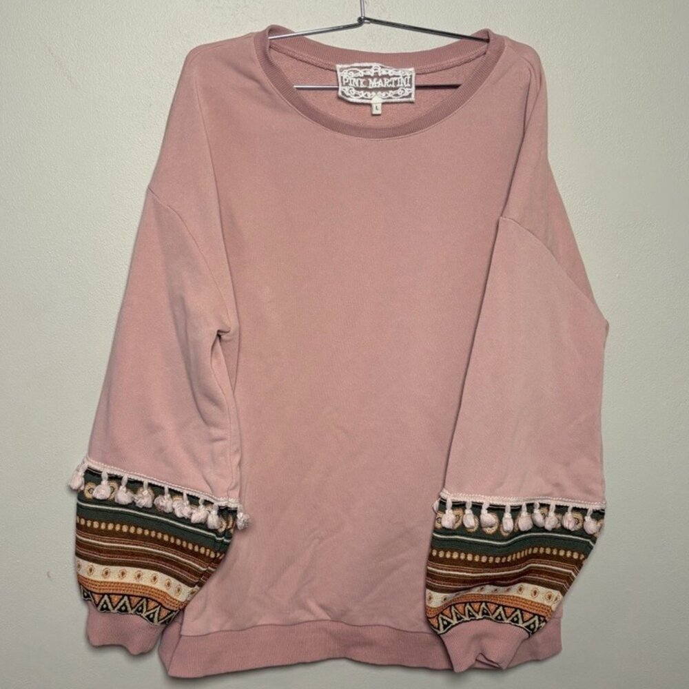 Boho Tassel Sleeve Sweatshirt by Pink Martini